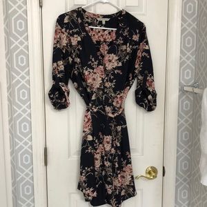 Floral shirt dress